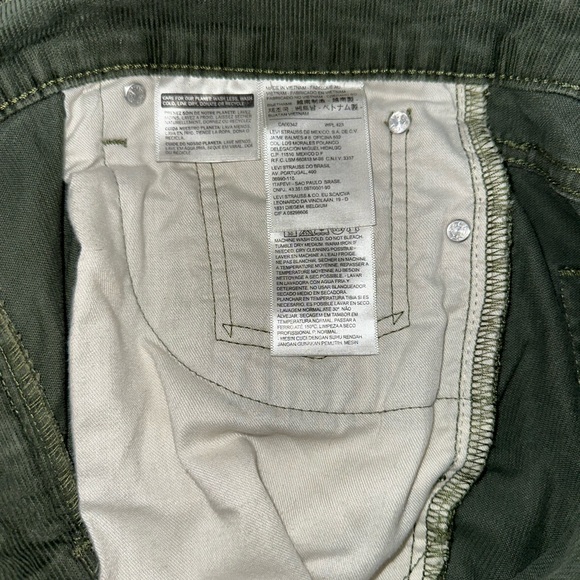 Levi’s 511 Slim Fit Corduroy Pants Olive Green W33 L32 - Picture 6 of 16